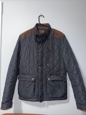 Zara  Men’s Button & pockets Modern Quilted diamond Style Jacket Size M